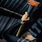 Reloj T8 Gris + Pulsera velcro negra roja