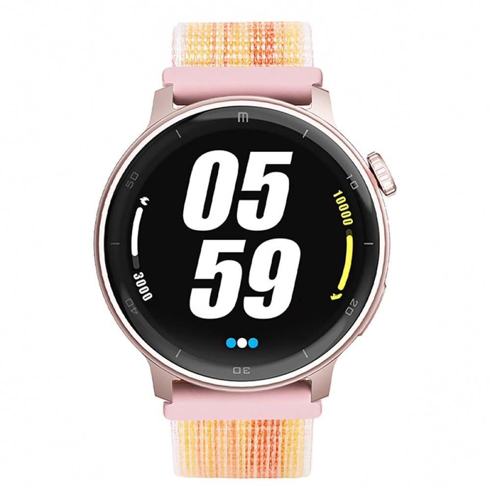 Reloj T8 Rosa + Pulsera velcro rosado-durazno