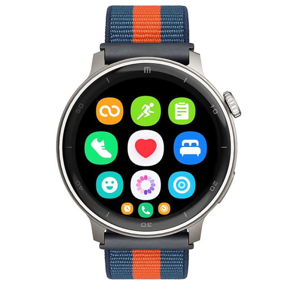 Reloj T8 Gris + Pulsera velcro azul-naranja