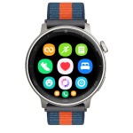 Reloj T8 Gris + Pulsera velcro azul-naranja