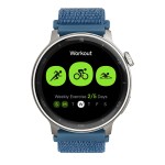 Reloj T8 Gris + Pulsera velcro azul