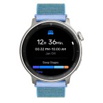 Reloj T8 Gris + Pulsera velcro celeste