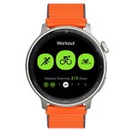 Reloj T8 Gris + Pulsera velcro naranja