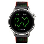 Reloj T8 Gris + Pulsera velcro negro verde-rojo