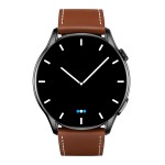 Reloj T7 Negro + Pulsera cuero café
