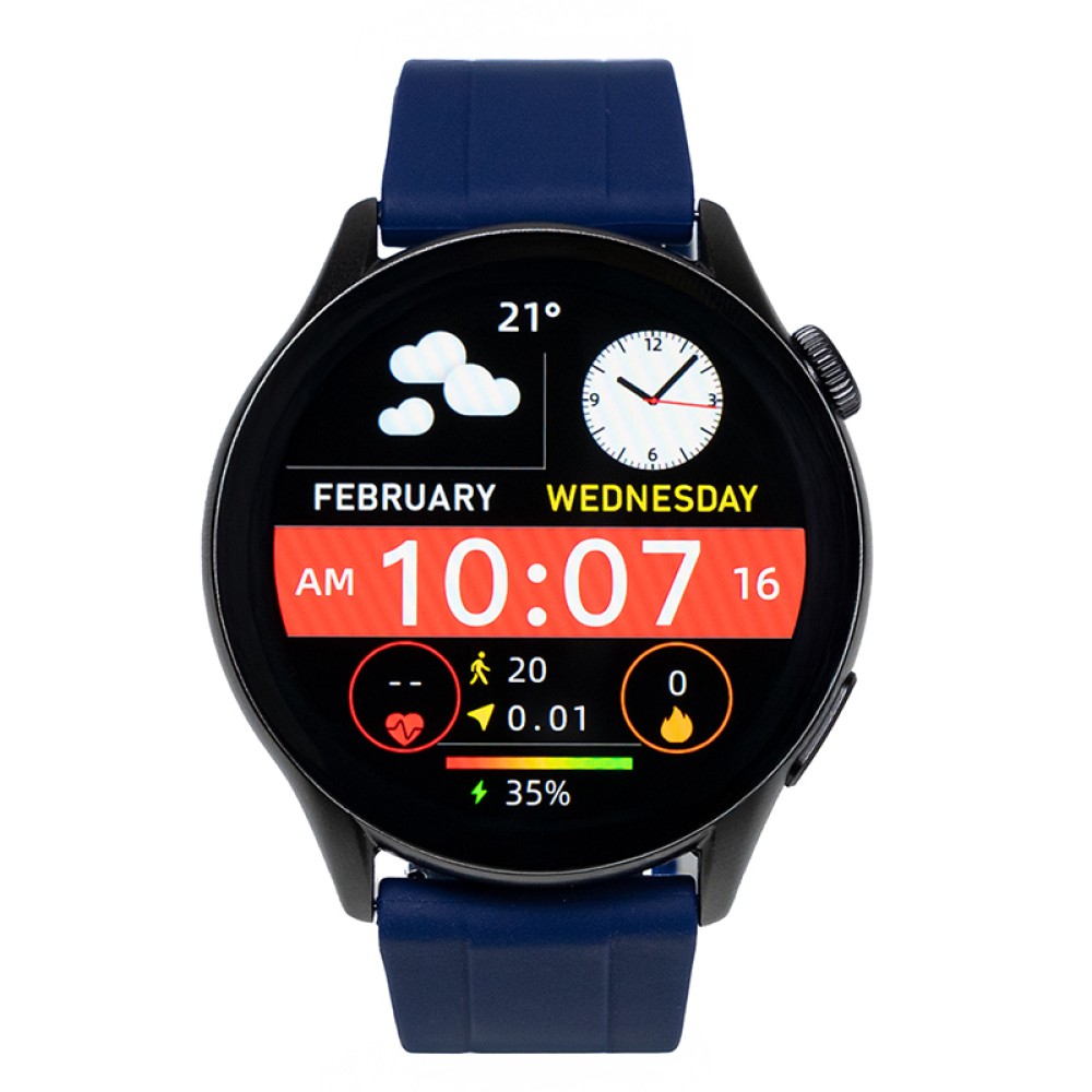 Reloj T7 Negro + Pulsera azul