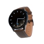 Reloj T7 Negro + Pulsera cuero café